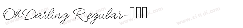 OhDarling Regular字体转换